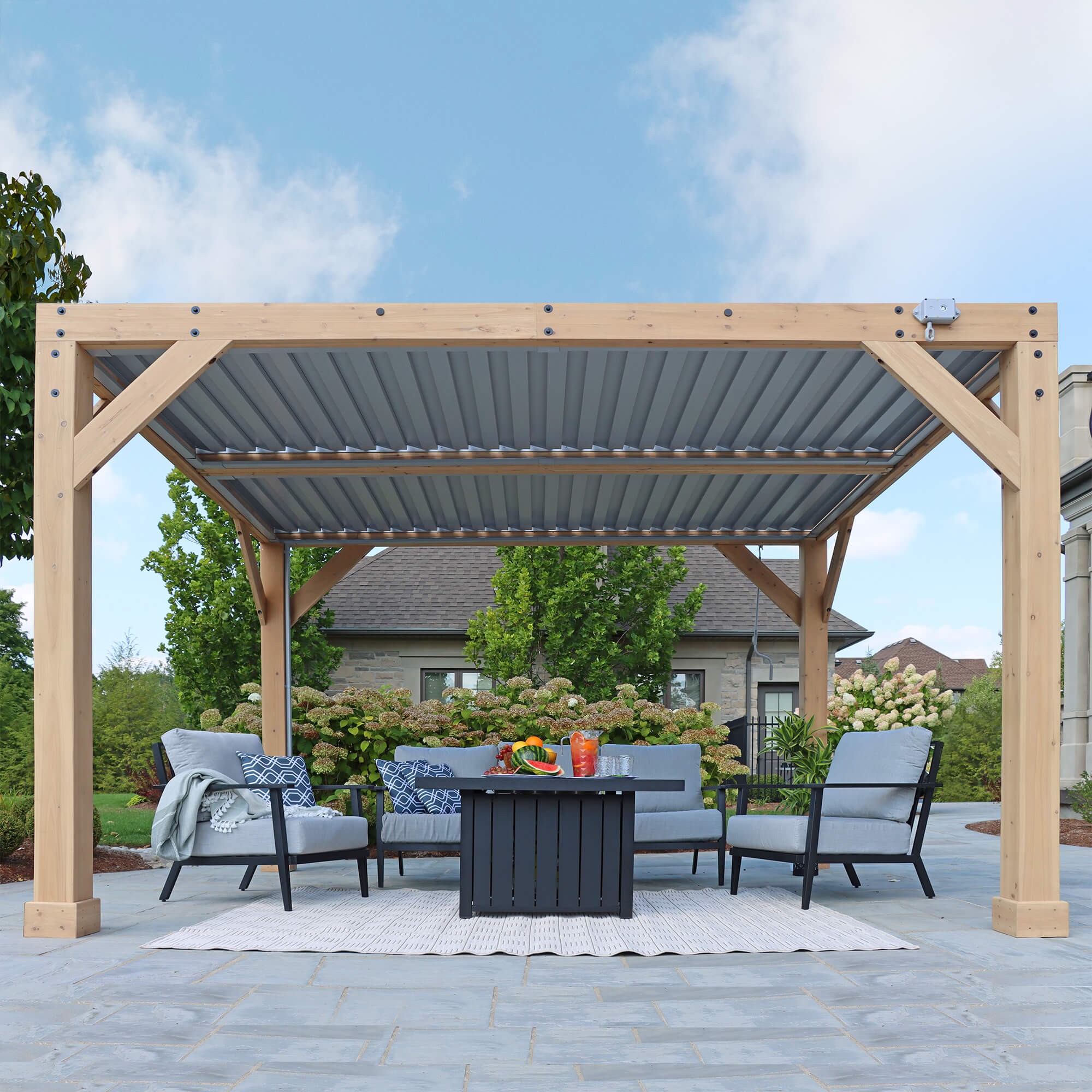 10 x 12 Meridian Wooden Louvered Pergola 10 x 12 Meridian Wooden Louvered Pergola