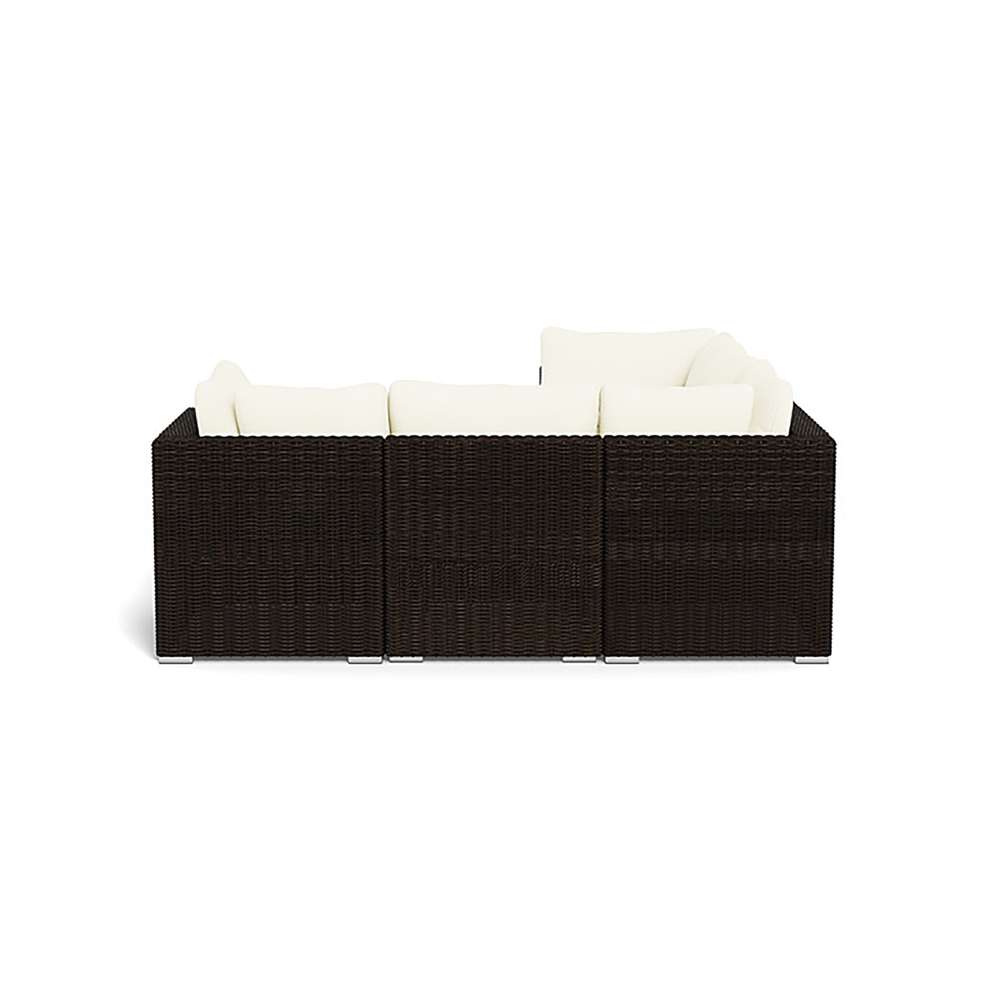 Melbourne 5-Piece Sectional Sofa, Pecan and Canvas Natural Melbourne 5-Piece Sectional Sofa, Pecan and Canvas Natural