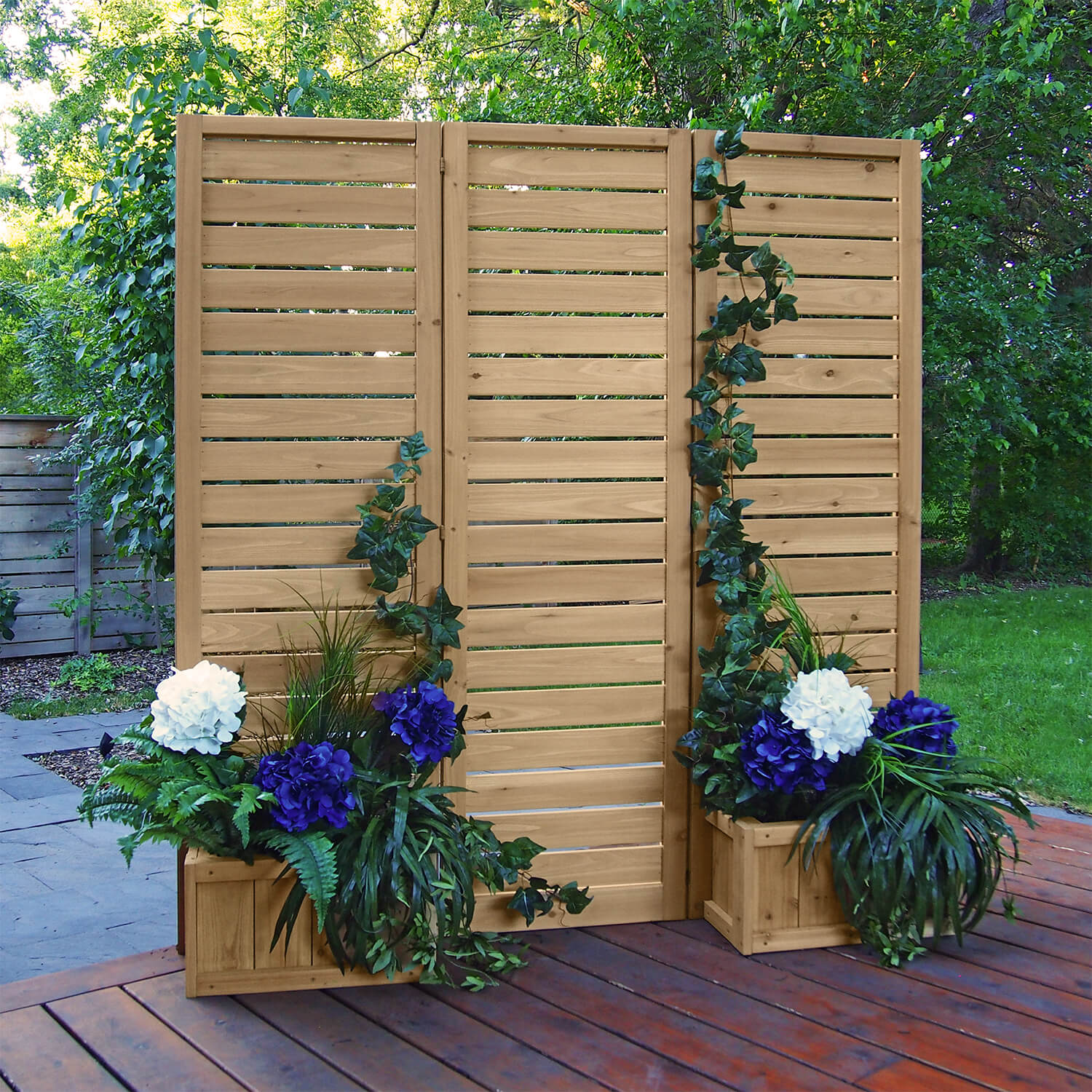 privacy screen plants in pots Fusion Privacy Planter Screen Yardistry