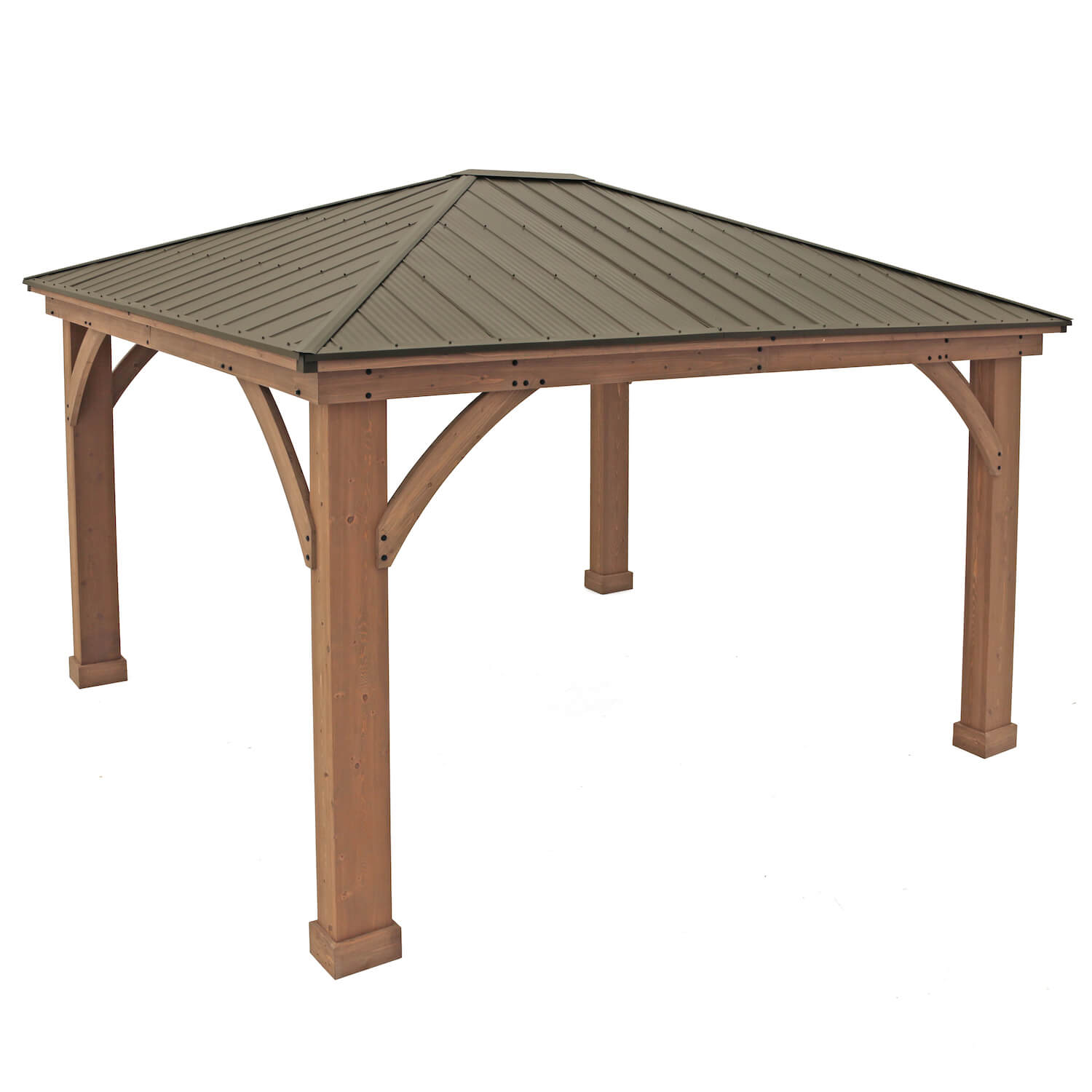 12 x 14 Wood Gazebo with Aluminum Roof (Costco) 12 x 14 Wood Gazebo with Aluminum Roof (Costco)