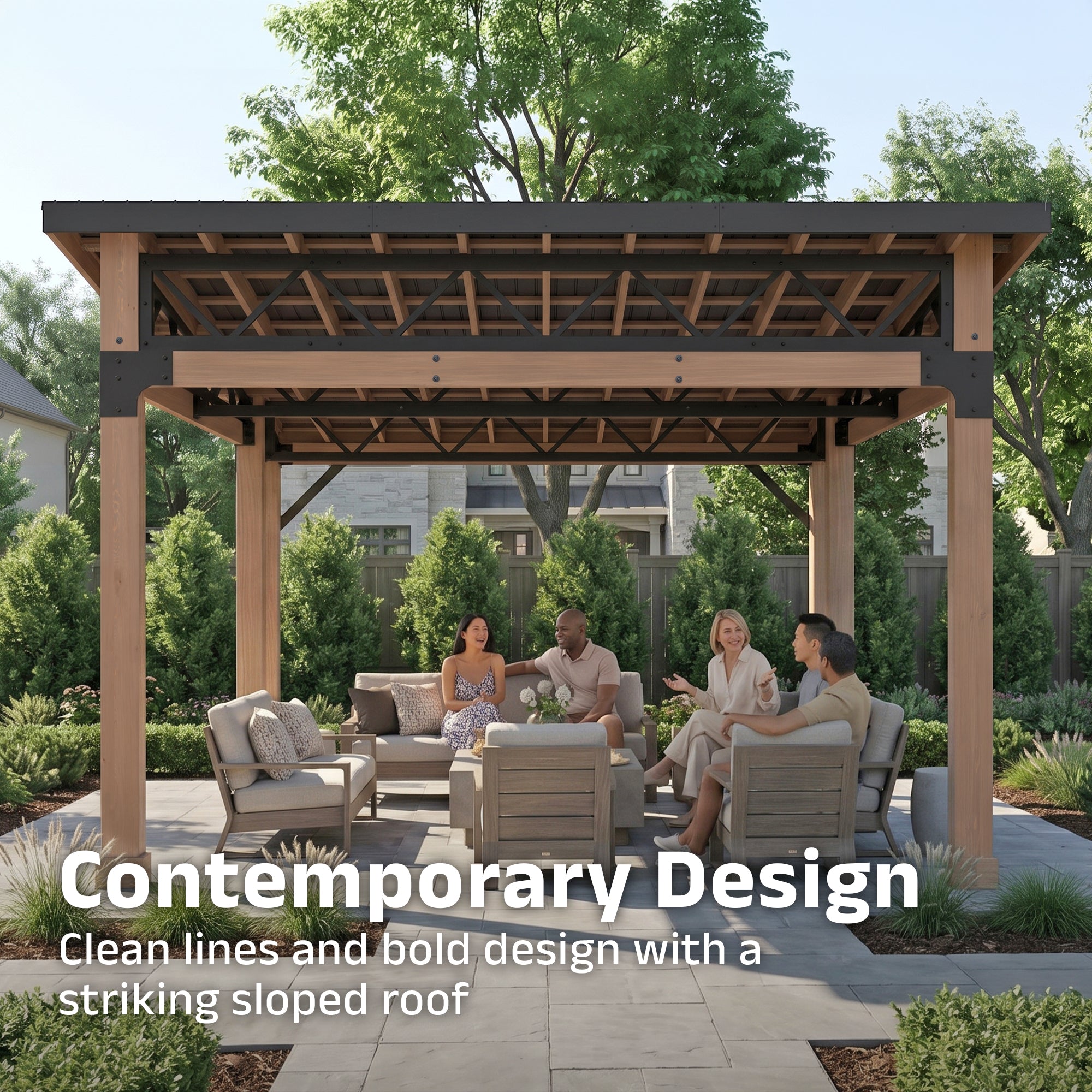 11.8 x 18' Modern Lounge Pavilion 11.8 x 18' Modern Lounge Pavilion