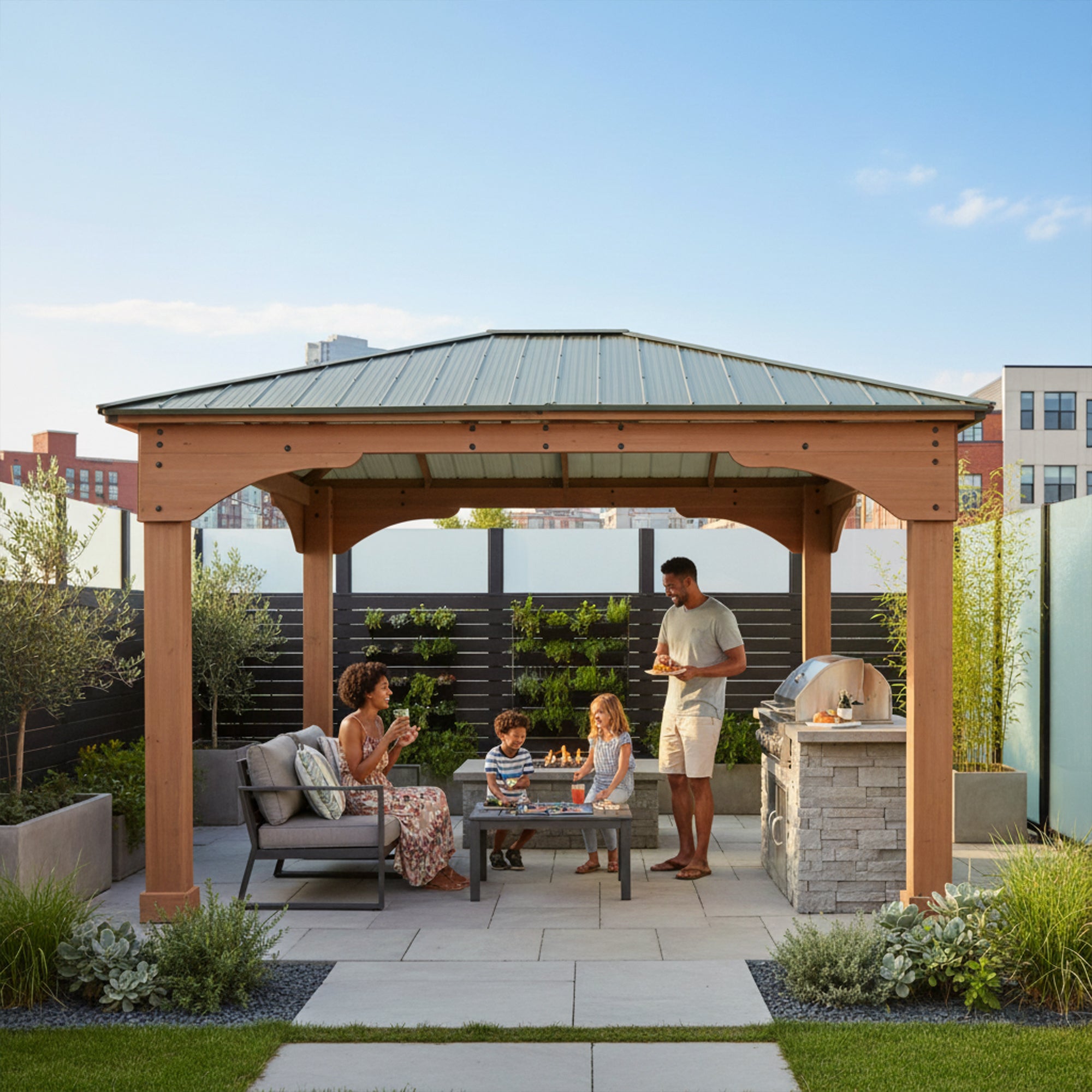 12 x 14 Grand Gazebo with Aluminum Roof 12 x 14 Grand Gazebo with Aluminum Roof