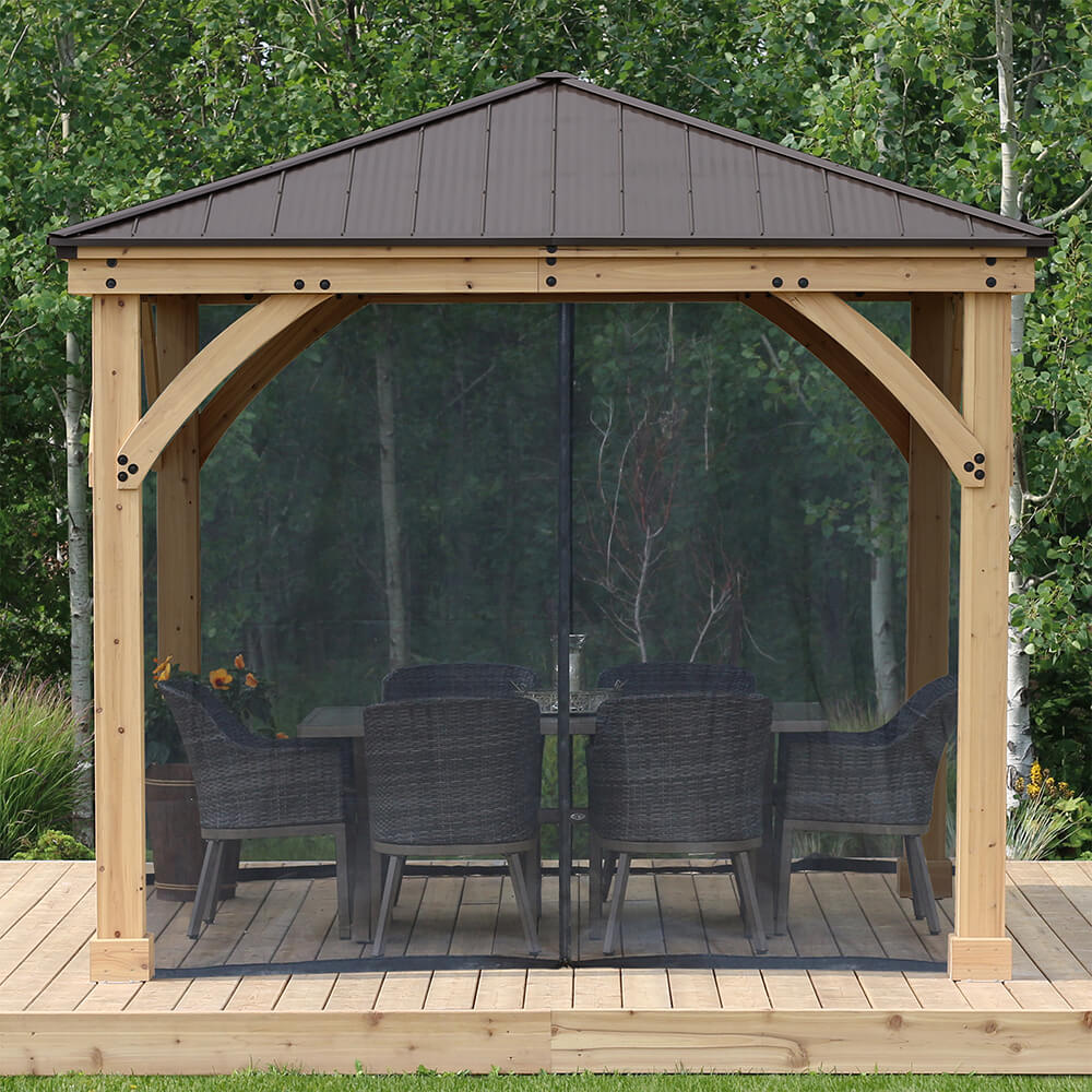10 x 10 Meridian Gazebo with Mesh Screen - Main Image