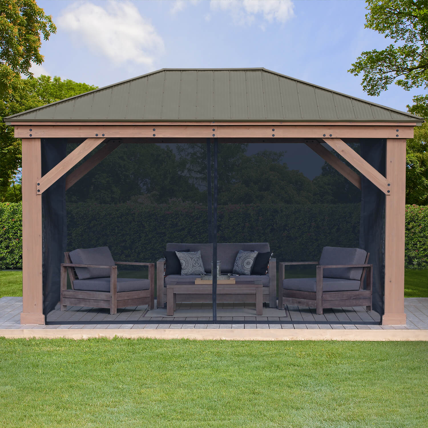 12 x 16 Gazebo Mosquito Mesh Kit