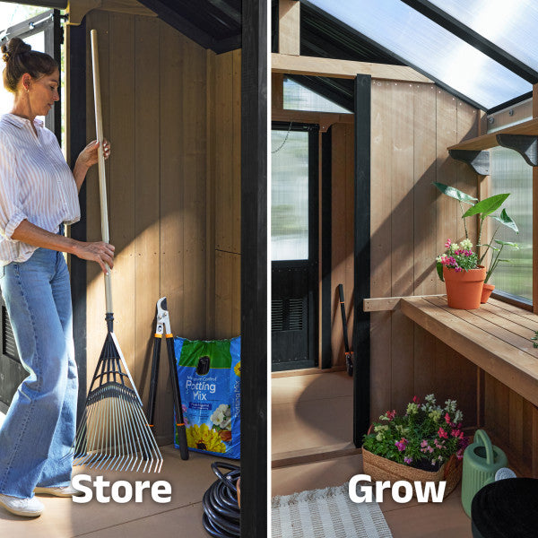 8.1 x 11.4 Obsidian Greenhouse & Storage Shed 8.1 x 11.4 Obsidian Greenhouse & Storage Shed