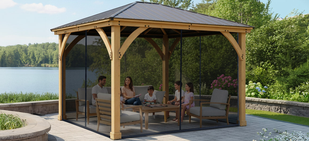 Mesh Mosquito Screen | Gazebo Insect Screen | Yardistry