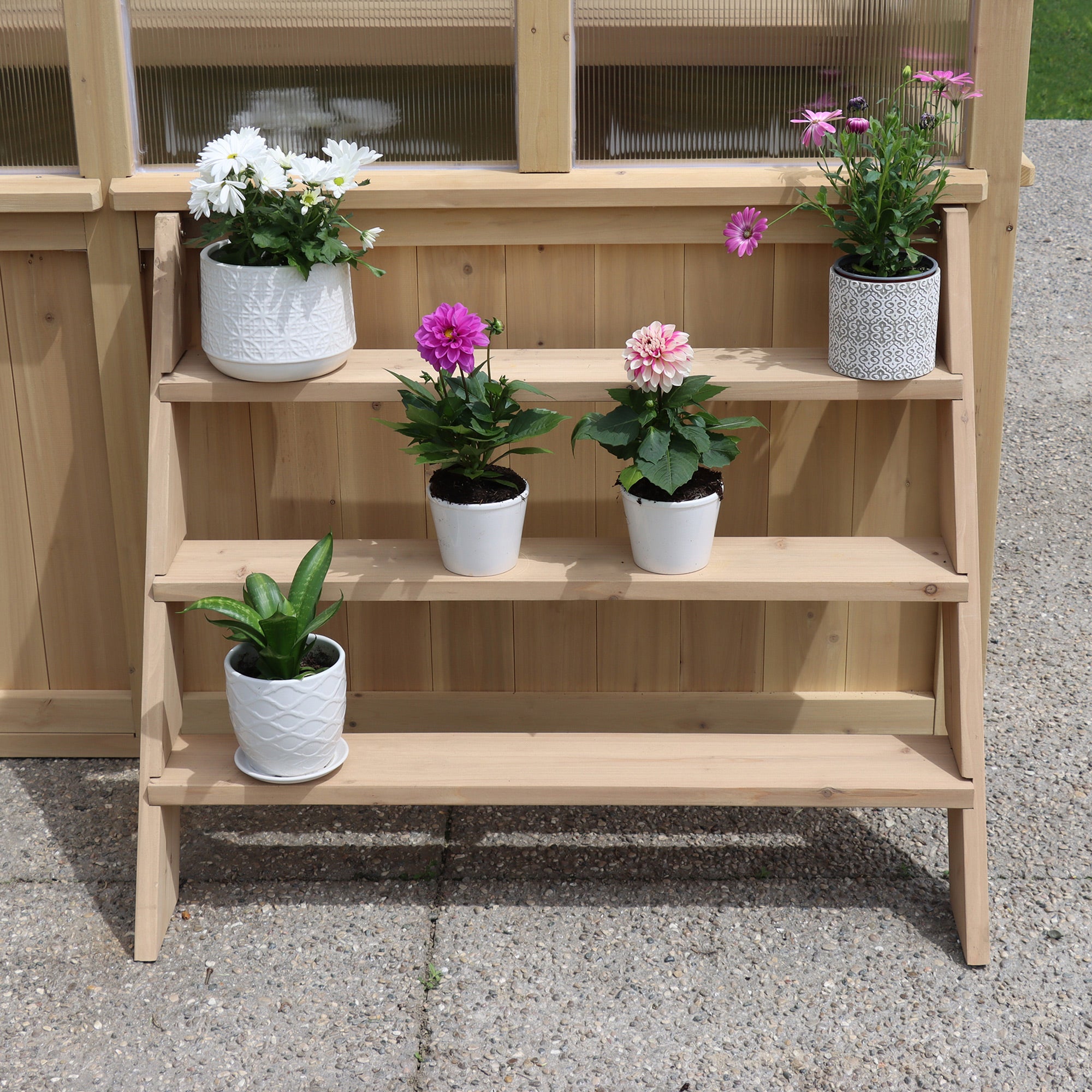 wood plant rack Greenhouse 3