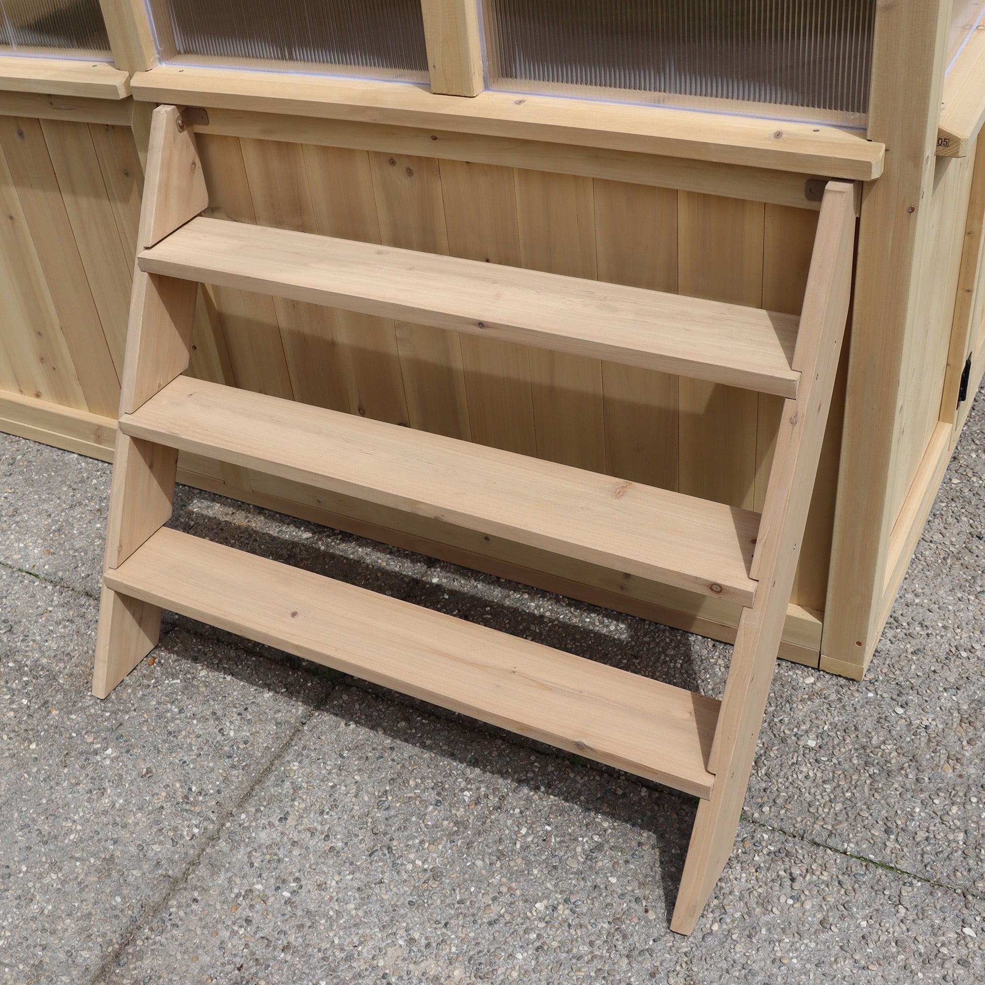 le petit jardin wooden 3-shelf indoor-outdoor plant stand Greenhouse 3