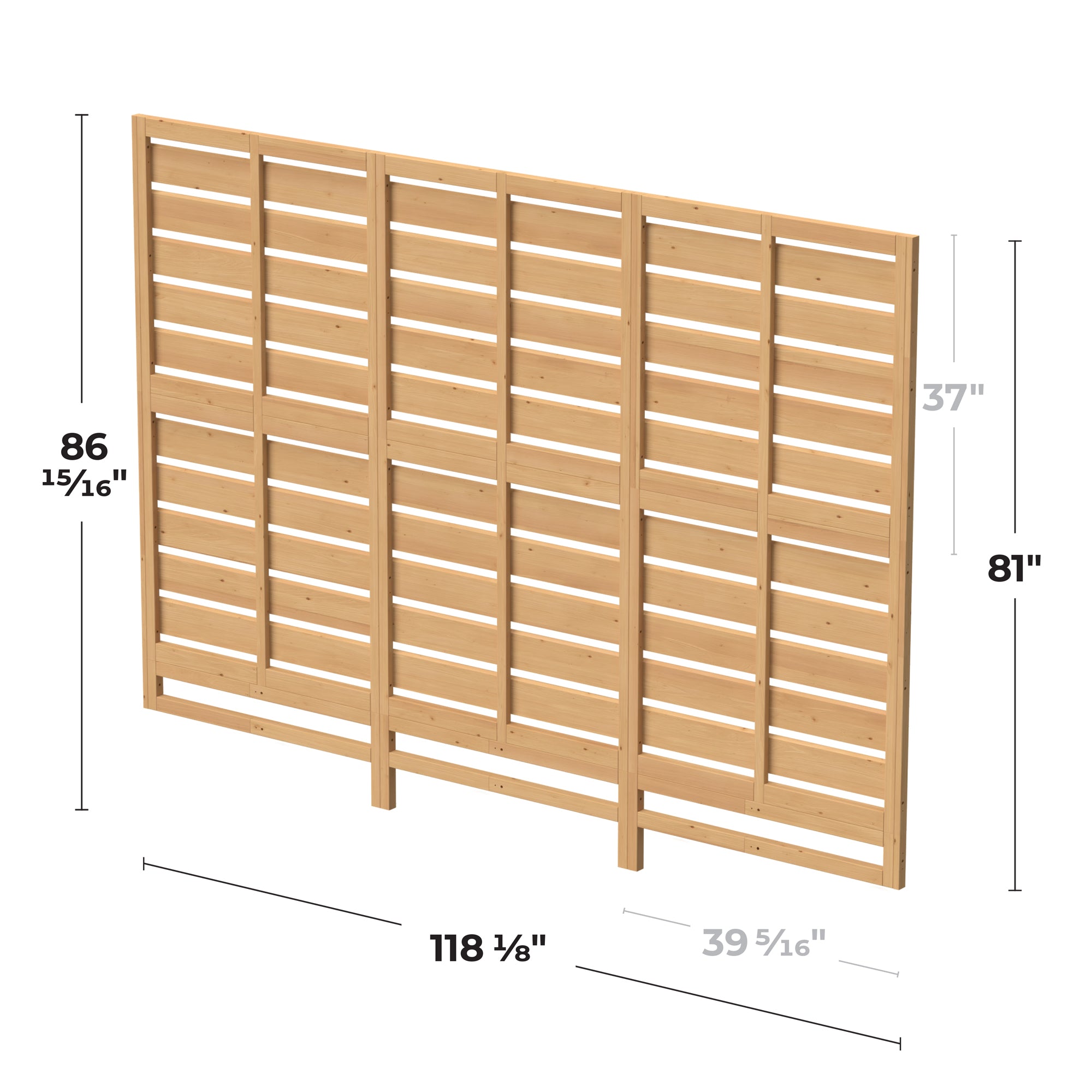 Configurable 3 Piece Privacy Wall Set