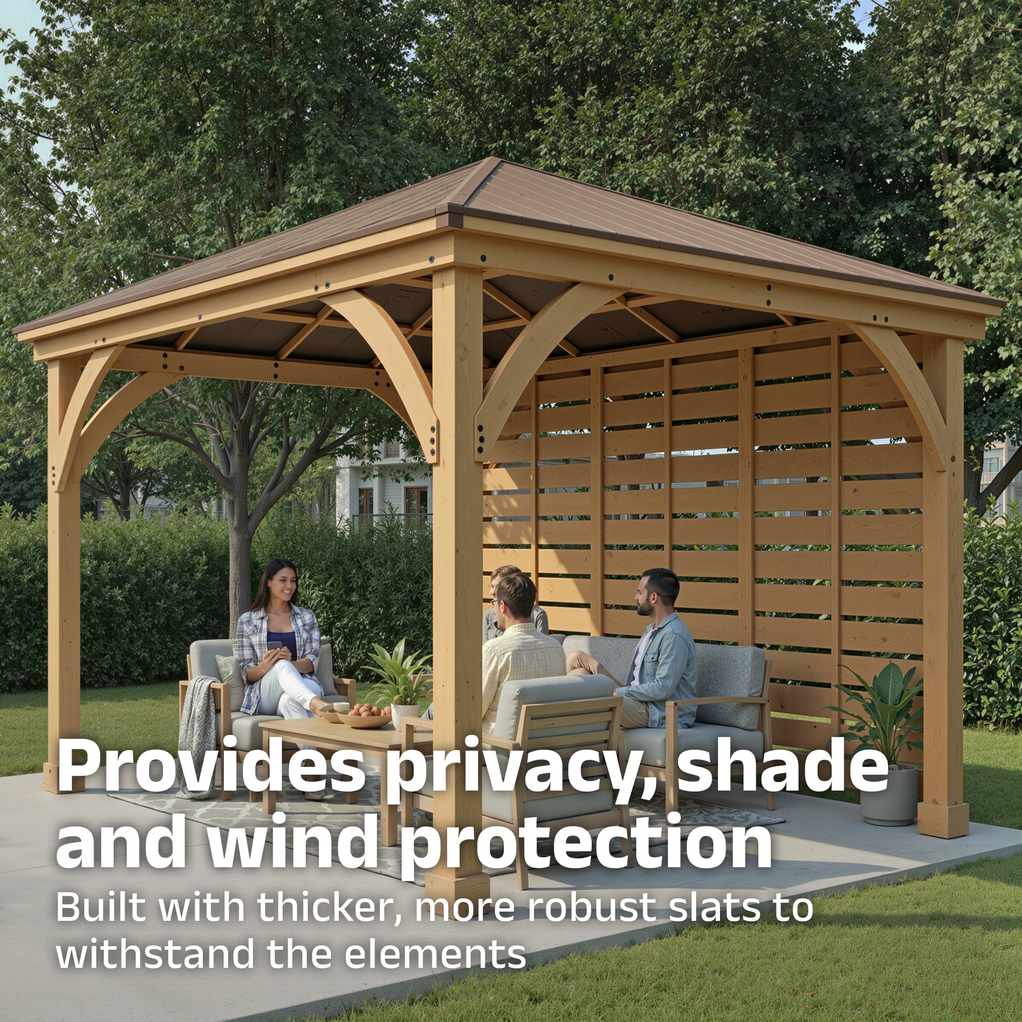 Configurable 3 Piece Privacy Wall Set