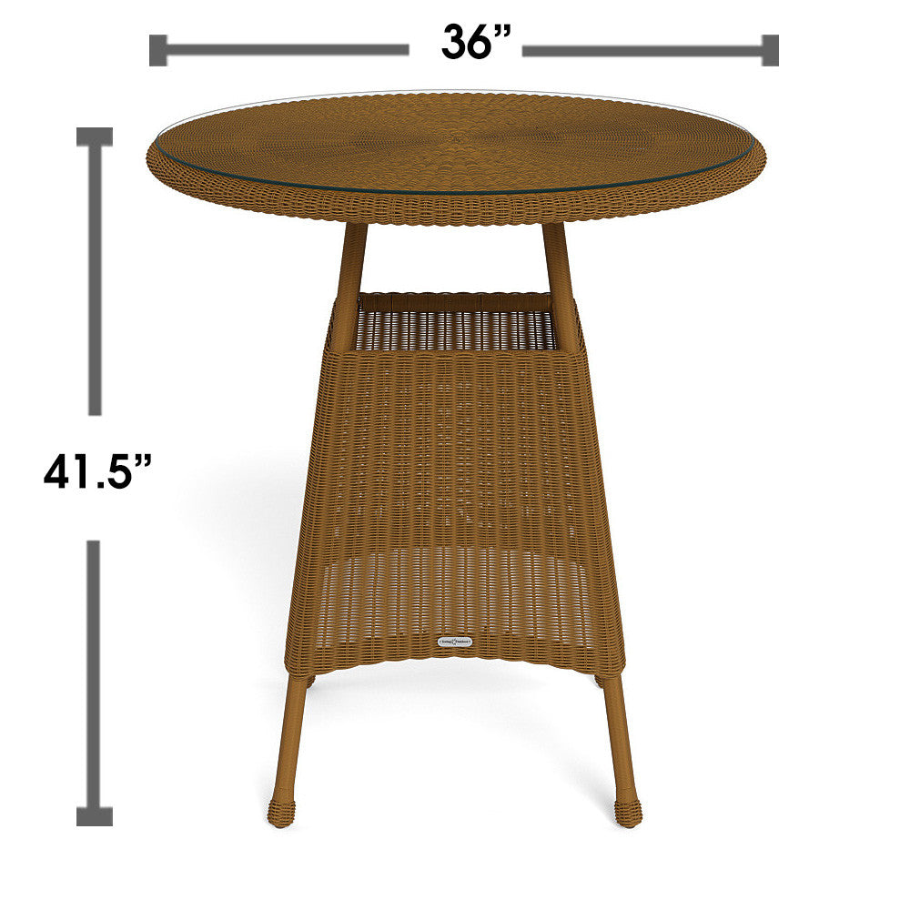 Sea Pines Outdoor Wicker 3pc Bar Set (Tortoise + Canvas)