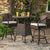Sea Pines Outdoor Wicker 3pc Bar Set (Tortoise + Canvas)
