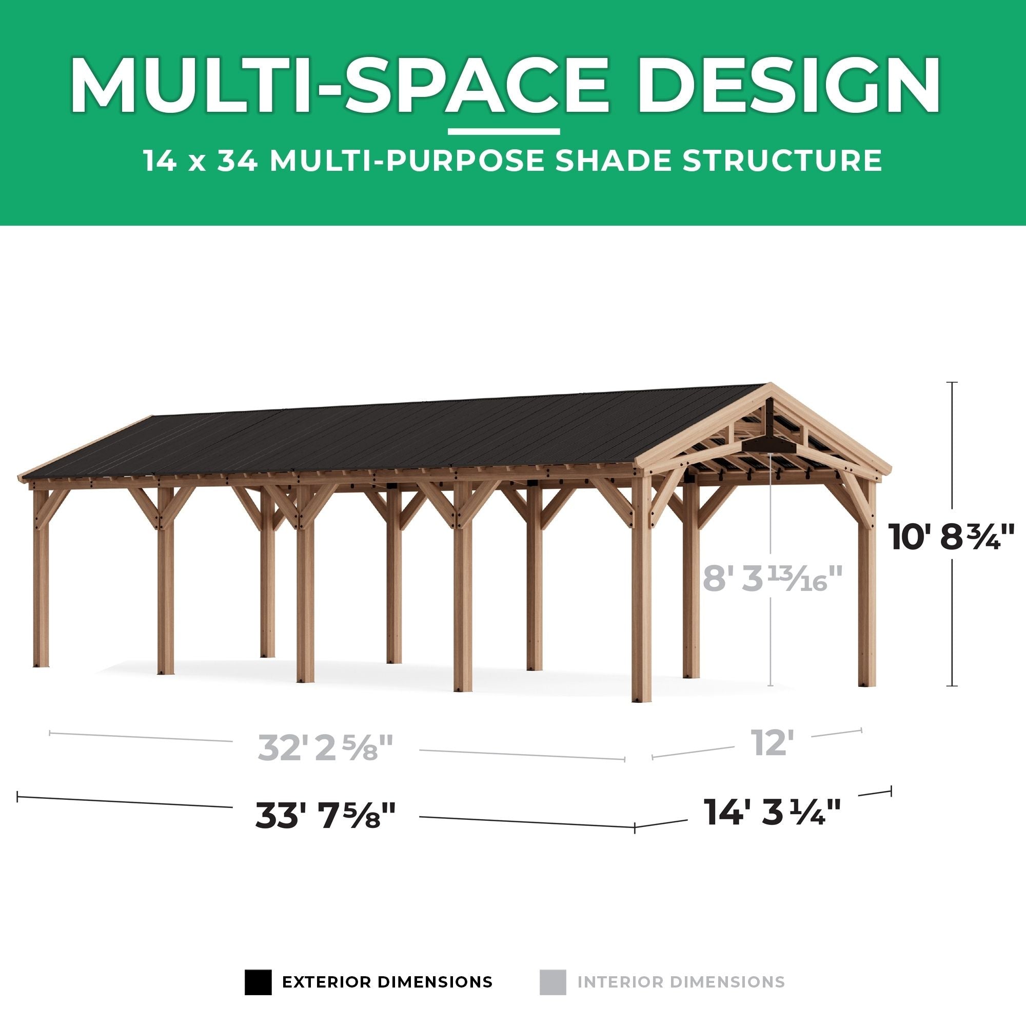 オーシャン ジャスパー 板 14 x 34 Carport Pavilion