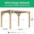 10 x 12 Meridian Wooden Louvered Pergola