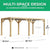 10 x 20 Meridian Wooden Louvered Pergola