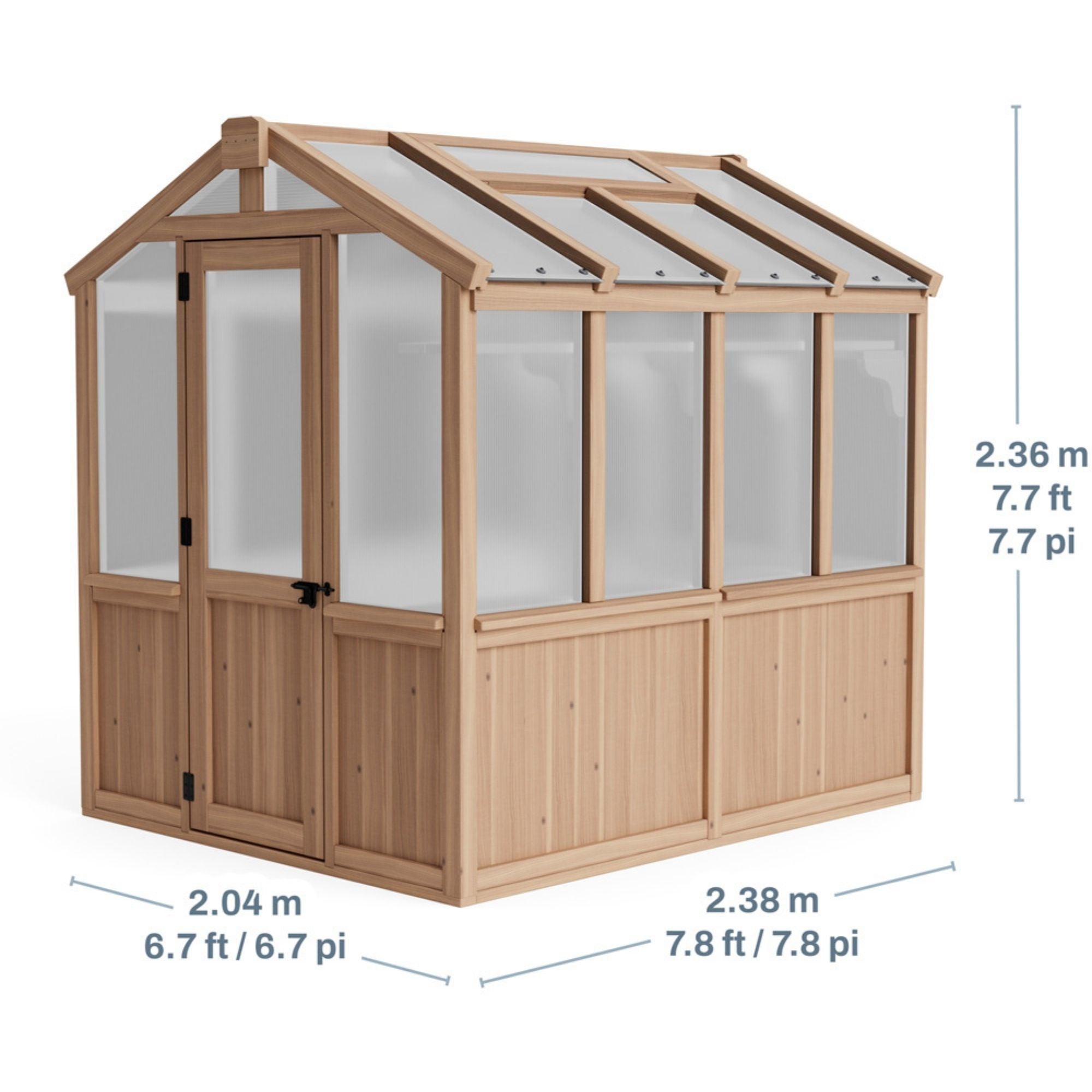 6.7x7.8 Cedar Garden Greenhouse | Yardistry