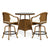 Sea Pines Outdoor Wicker 3pc Bar Set (Tortoise + Canvas)