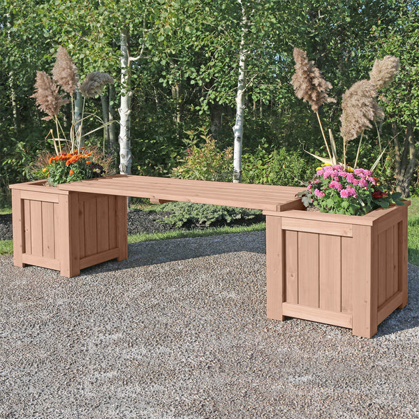Yardistry Planter Bench, Brown