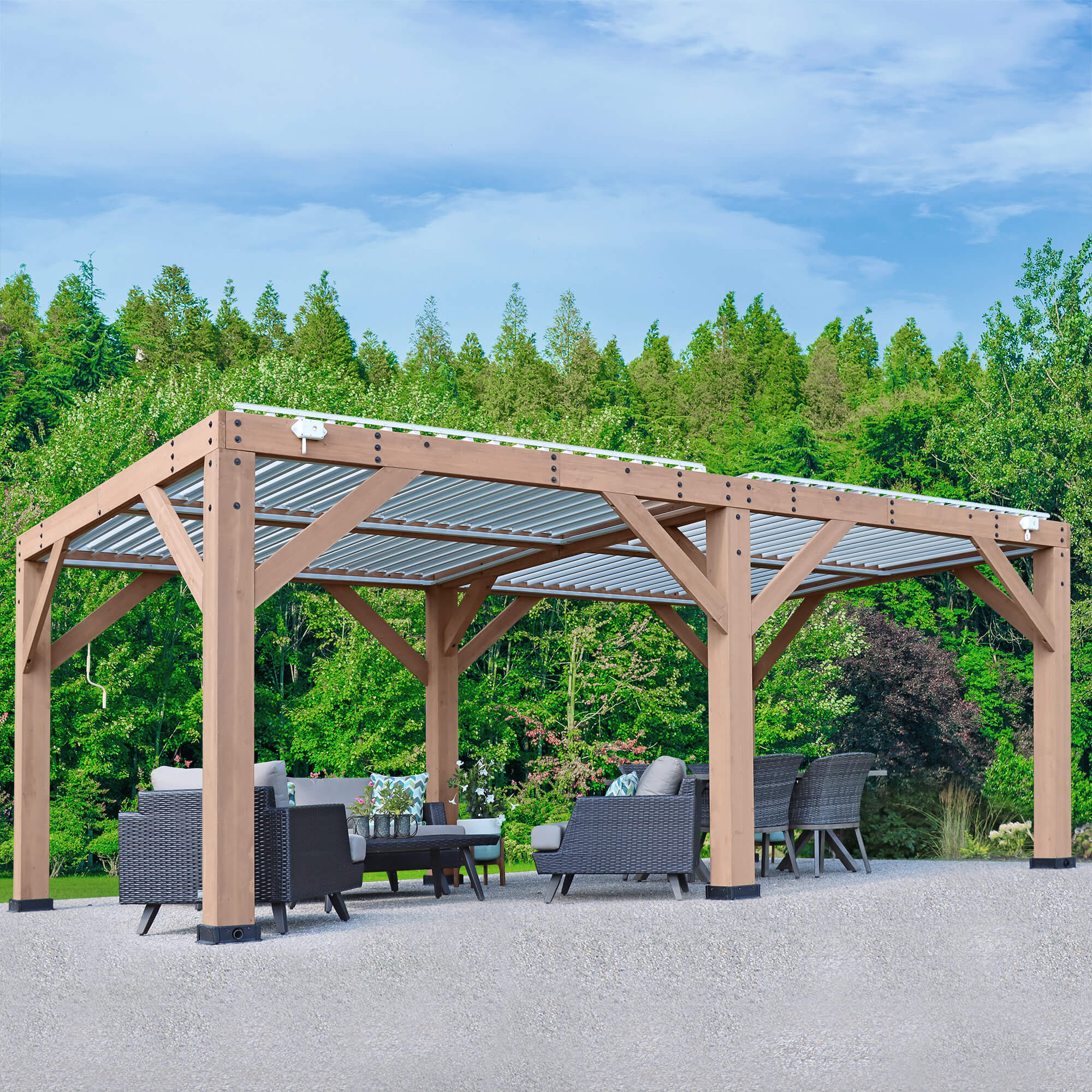 11 x 20 Wood Room With Louvered Roof (Costco) 11 x 20 Wood Room With Louvered Roof (Costco)