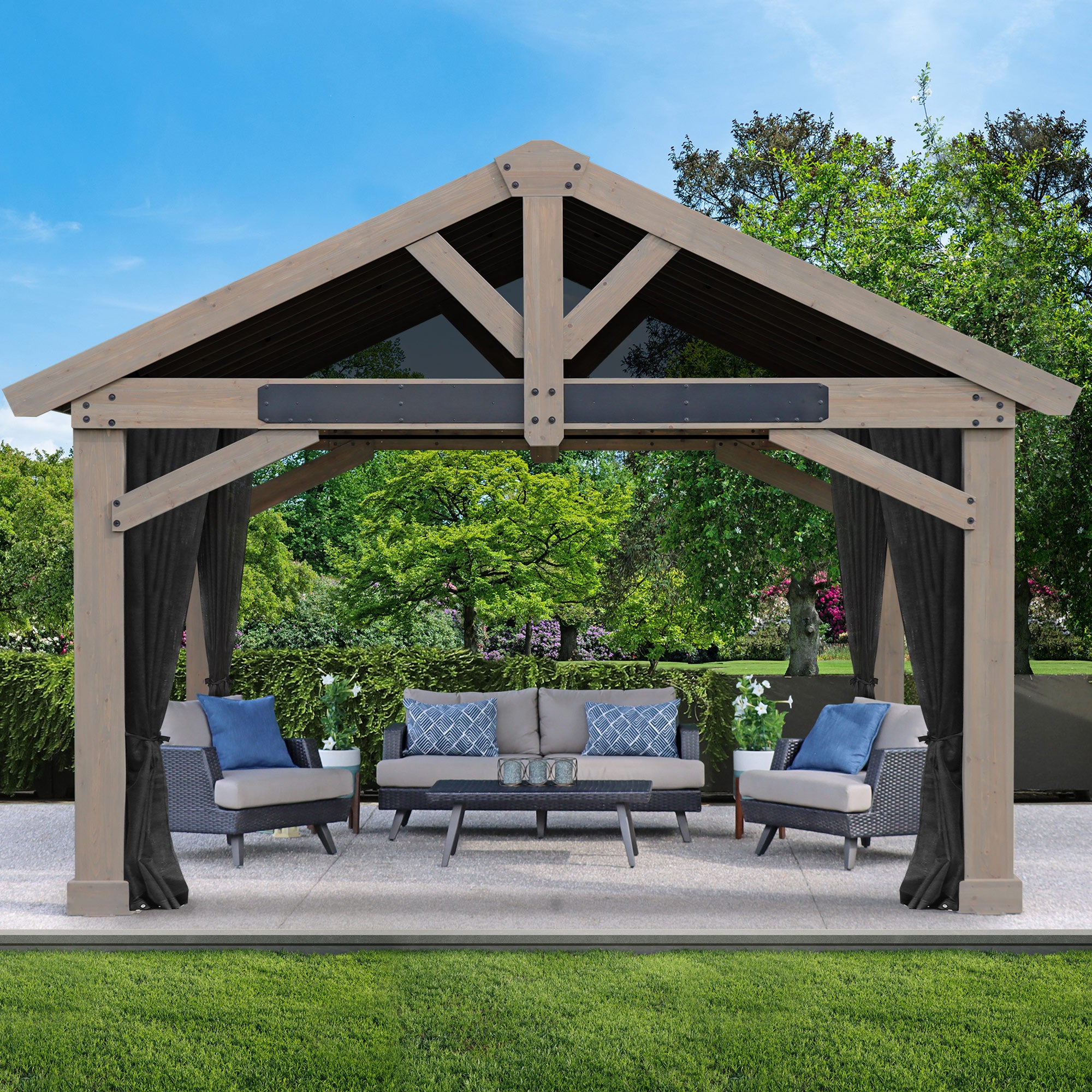 16 x 14 Timber Frame Pavilion Mosquito Mesh Kit (Costco) 16 x 14 Timber Frame Pavilion Mosquito Mesh Kit (Costco)