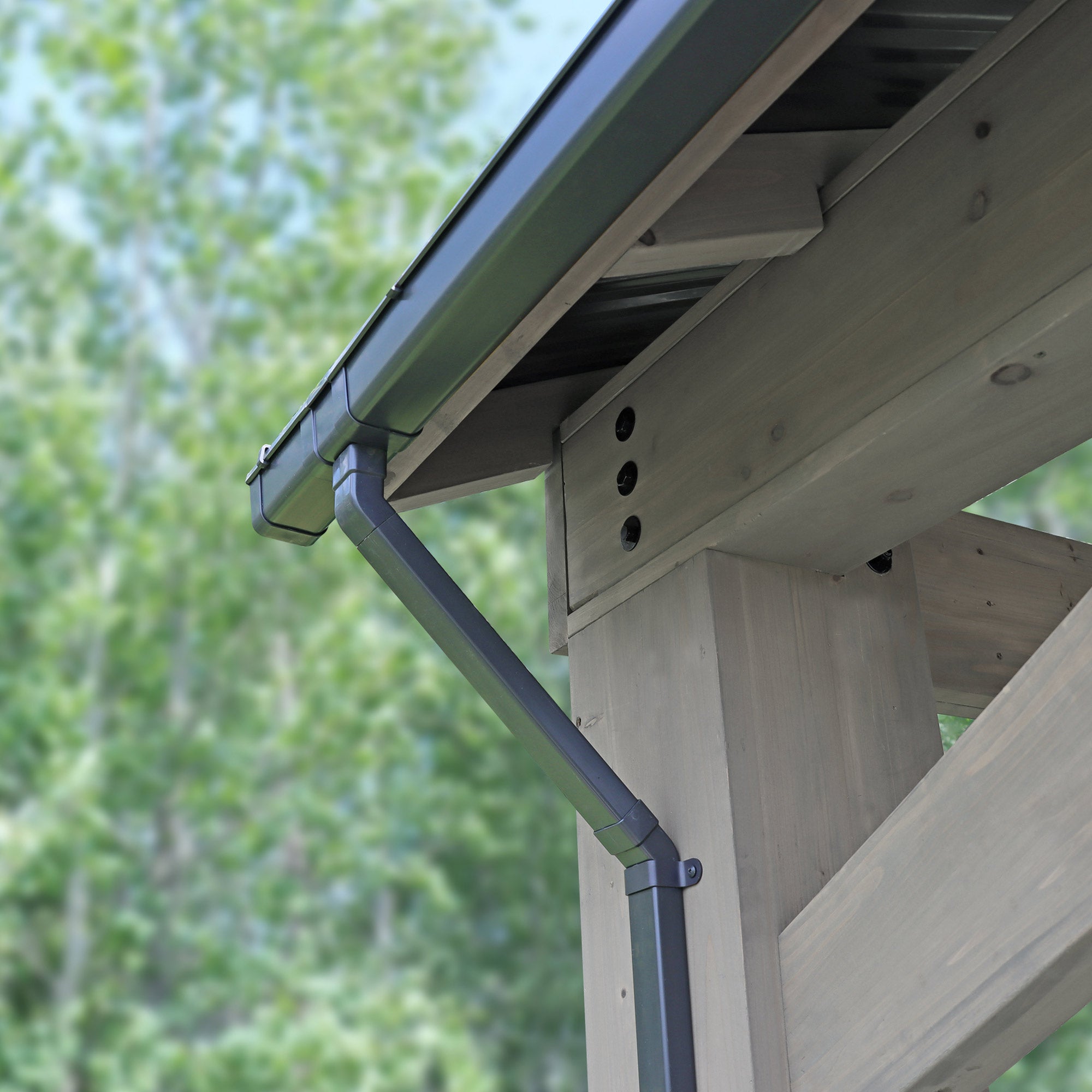 Gutter Support Timber Rain Gutter Kit for the 16 x 14 Timber Frame Pavilion