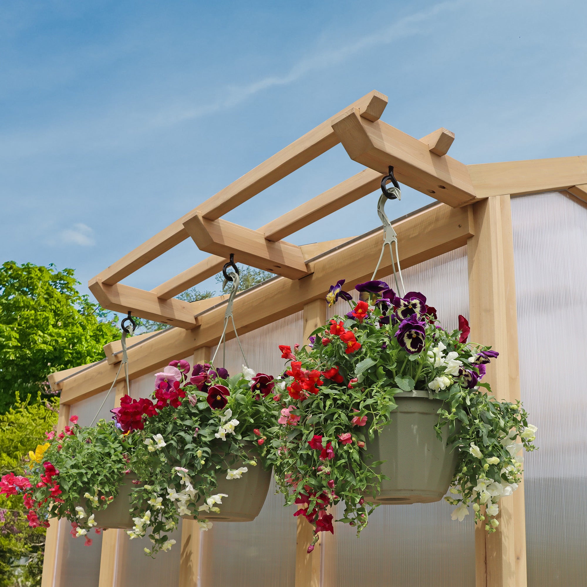 hanging plants for deck Greenhouse Trellis