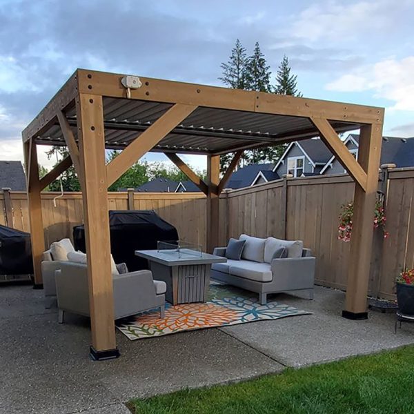 We ️ our new outside space (Wood Room with Louvered Roof) - Yardistry