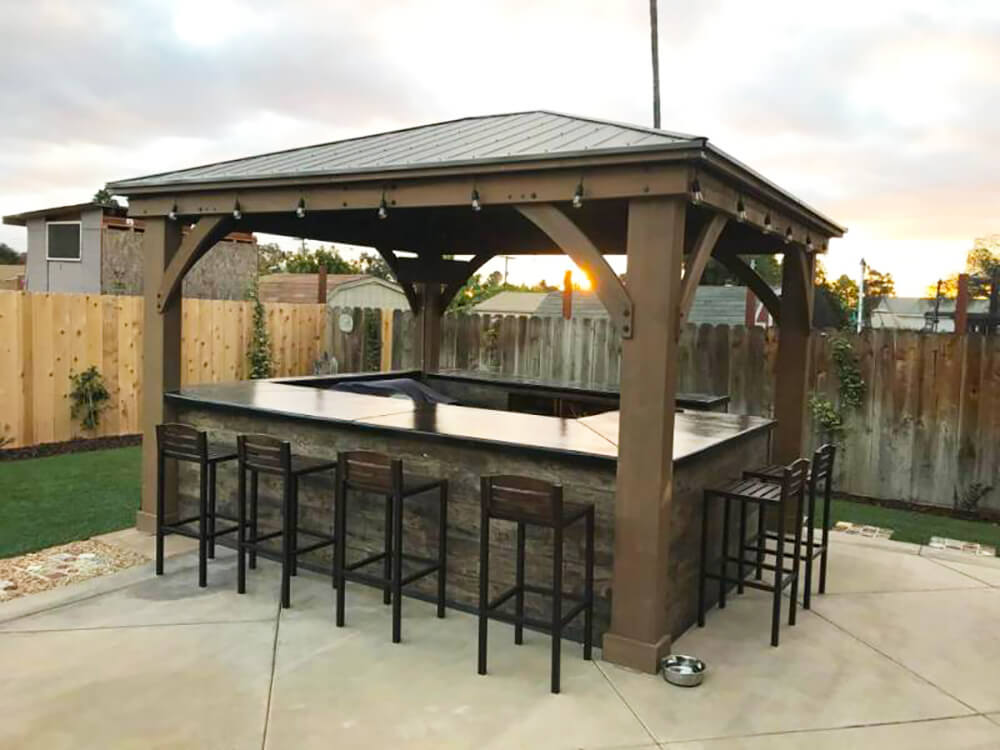 10 Inspiring Outdoor Bar Ideas Yardistry Structures Gazebos Pergolas And Pavilions - Free Diy Outdoor Bar Plans With Roof