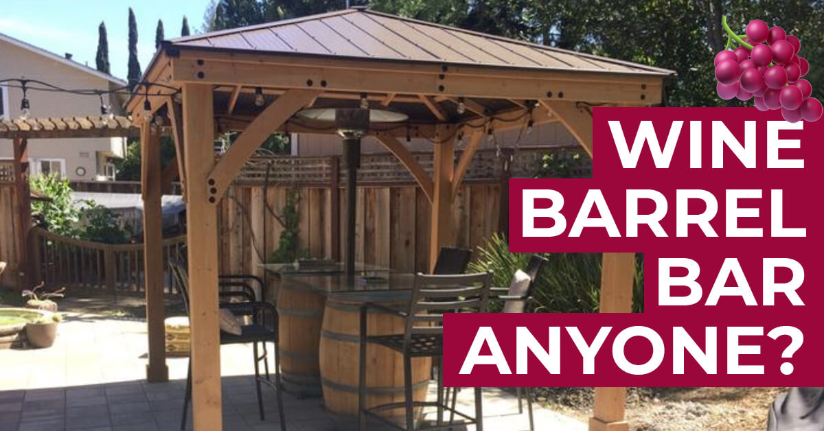 Rustic Wine Barrel 🍇 Bar Anyone?
