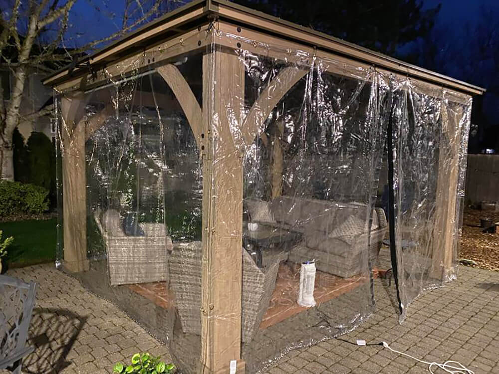 Yardistry Structures, Clear Plastic Curtains For Pergola