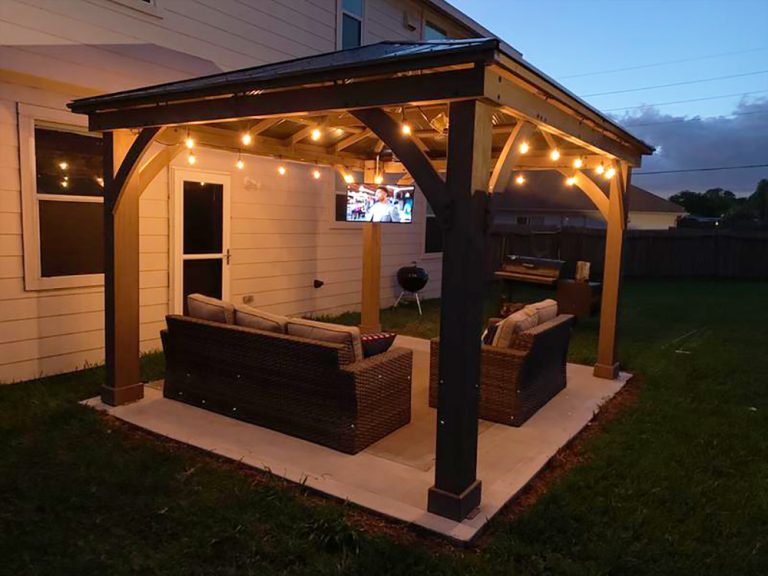 Check Out More Of These Inspiring Outdoor TV Setups Yardistry   Simple 768x576 