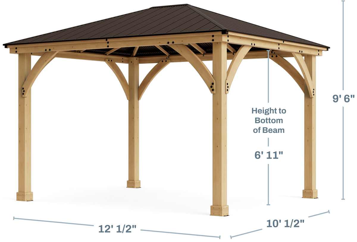 Yardistry Pérgola marrón de 10' x 12