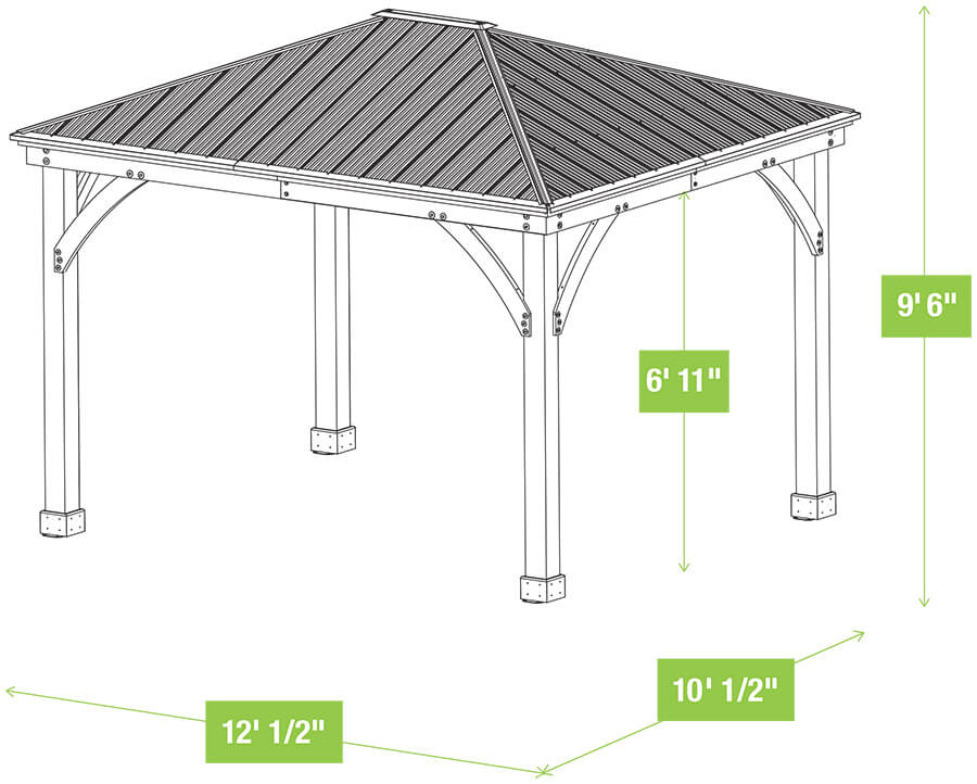 10 x 12 Meridian Gazebo - Yardistry